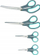 Set gërshërësh Alpina, 4 copë, me doreza të rehatshme, çelik inox