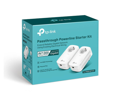 Adapter PowerLine TP-Link TL-PA8010P KIT, 1300 Mbps, Gigabit Ethernet, i bardhë