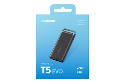 SSD i jashtëm Samsung T5 EVO, 8TB, USB 3.2 Type C, i zi