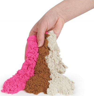Set lodrash Kinetic Sand Ice Cream Treats, rërë kinetike shumëngjyrëshe, forma akulloresh, shumëngjyrëshe