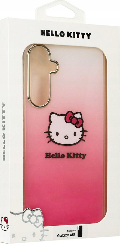 Futrollë Hello Kitty HKHCSA55HDGKEP për Samsung Galaxy A55 A556, hardcase TPU, rozë me gradient