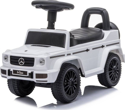 Makinë lodër shtytëse Mercedes G-Class 652, me zë motori dhe borie, e bardhë