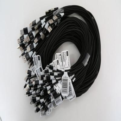 Kabllo kariku Omega Habu, Lightning në USB, 1m, 2A, e zezë