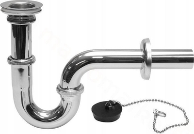 Метален хромиран сифони за шише, излез 32mm, навртка 5/4", хромиран