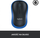 Maus Logitech M185, wireless, USB, i zi dhe i kaltërt