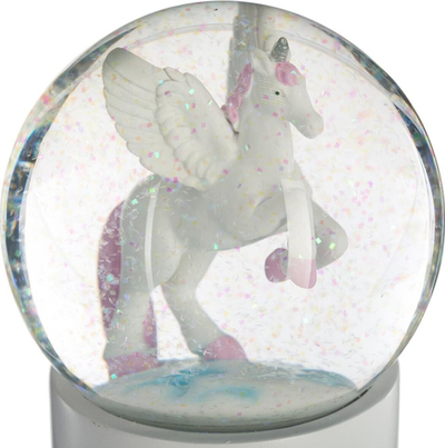 Glob bore dekorativ Atmosphera Unicorn, sferë xhami, bazë polirezine, gri