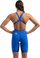 Kostum gare noti Speedo Fastskin LZR Pure Intent 2.0 Openback Kneeskin për goca, i miratuar nga FINA, blu me shkëlqim iridescent