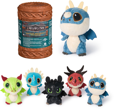 Lodër pellushi How to Train Your Dragon Mini Surprise, personazh i rastësishëm, për fëmijë 4+