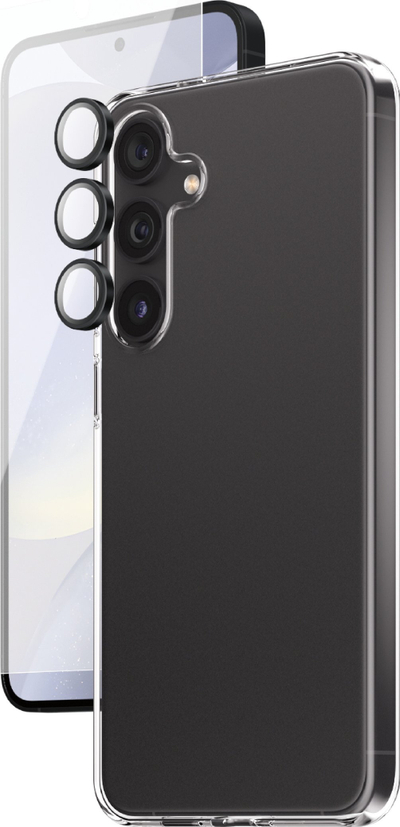 Set mbrojtës 3 në 1 PanzerGlass SAFE, për Samsung Galaxy S24+, xham mbrojtës dhe kuti TPU transparente