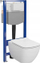 Set i fshehtë WC Cersanit Aqua Plus Virgo S701-806, komandë pneumatike, CleanOn, i bardhë