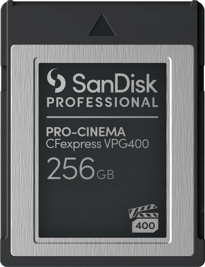 Kartë memorie SanDisk Professional PRO-CINEMA CFexpress Type B, 256GB, VPG400, e zezë
