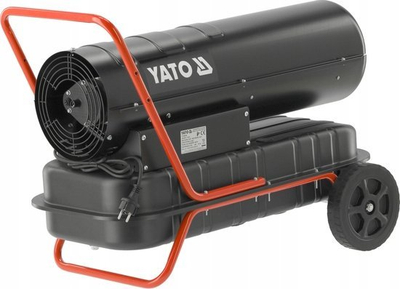 Ngrohës portativ me naftë Yato 30kW, me ventilator, me rrota, i zi