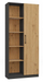 Raft librash Topeshop Large, 10 rafte, 80x30x182 cm, antracit dhe artisan oak