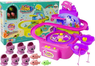 Loja peshkimi Lean Sport Fishing Game Set, me efekte zanore, rozë