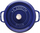 Tenxhere gize Staub Round Cocotte, 24cm, 3.8L, blu e errët