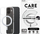 Maskë telefoni PanzerGlass 0 CARE Feature Case, për iPhone 16, MagSafe, transparente me argjend