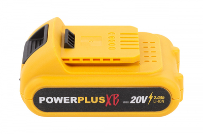 Bateri rikarikueshme Powerplus XB 20V, Li Ion 2.0Ah, e zezë