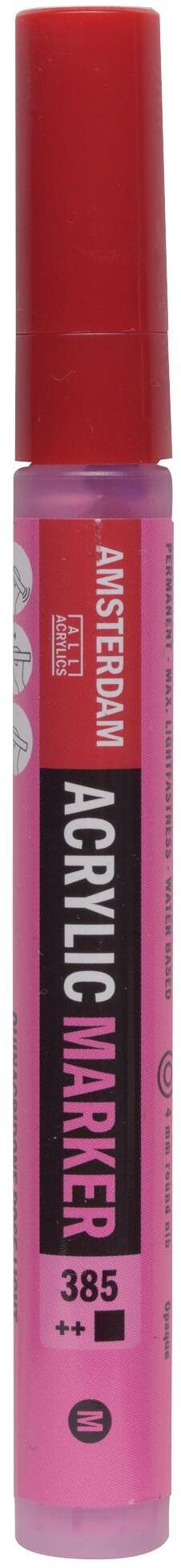Marker akrilik Amsterdam 385 Quinacridone Rose Light, 4 mm, rozë