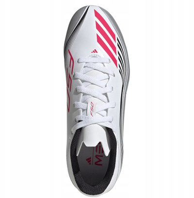 Këpucë futbolli adidas F50 Messi League FG MG Jr JP7454, kalamoj, e bardhë