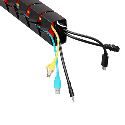 Организер за кабли NanoRS Nano RS Organizer, 1345mm, за гејминг маса, црн со црвена