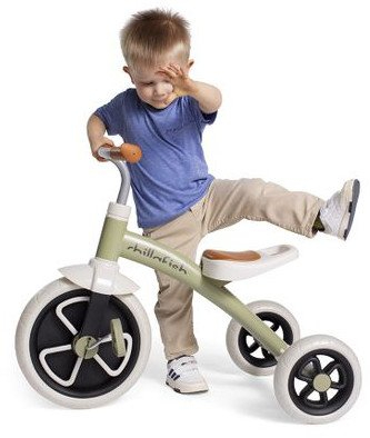 Tricikletë për kalamaj Chillafish Ziggy Trike CPZG01OLI, rrotë 12", jeshile ulliri