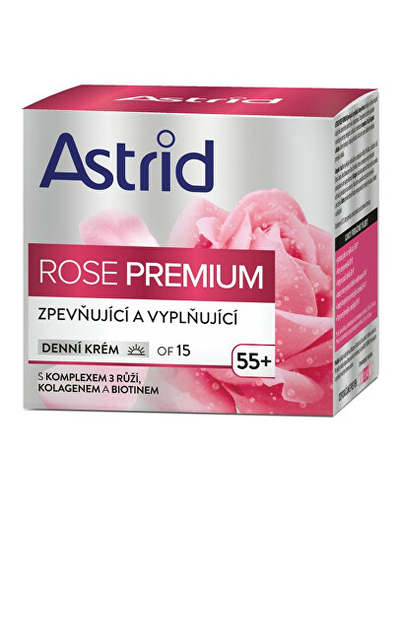 Дневен крем Astrid OF 15 Rose Premium, 50 мл