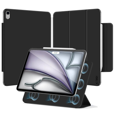 Заштитна маска за таблет Tech-Protect SmartCase Magnetic, за iPad Air 13", 2024-2025, црна