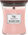 Qiri WoodWick Pressed Blooms &amp; Patchouli, medium hourglass, erë lulesh dhe patchouli, rozë