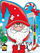 Libër ngjyrosës me sticker Christmas Coloring With a Gnome, për fëmijë, me laps ngjyrash, shumëngjyrësh