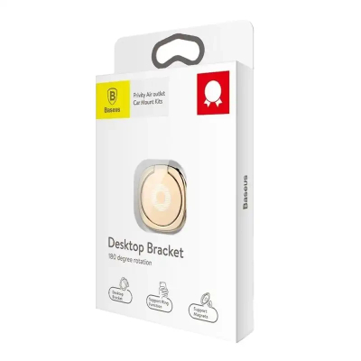 Mbajtës unazë telefoni Baseus Finger Ring Privity SUMQ-0V, metalik, magnetik, ngjyrë ari