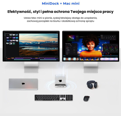 Docking station Orico VS10 për Mac Mini, 10n1, me M.2 NVMe, HDMI, 2.5G LAN