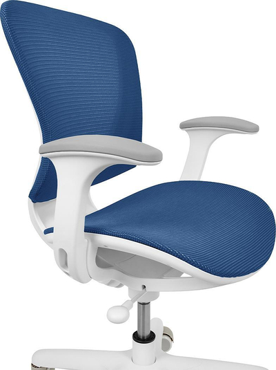 Karrige për kalamaj Spacetronik SPC-XD02N, ergonomike, me rrota, blu me të bardhë
