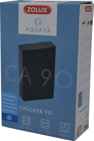 Filtër akuariumi Zolux Aquaya Cascade 90, 380 l/orë, 5 W, i zi