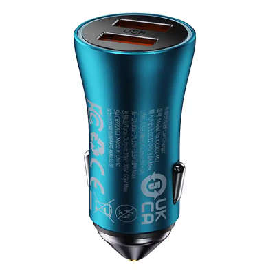 Karikues makine Baseus, 60W, 2 porte USB, blu