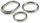 Unaza çelësash nikli Nickel Key Rings 20-30, 6 copë, diametër 20-30 mm, ngjyrë metalike