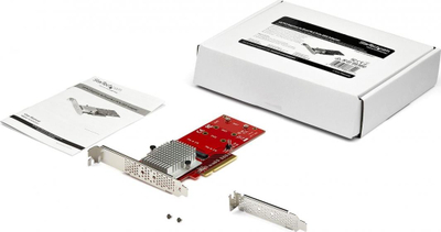 Kartë adaptuese SSD StarTech Dual M.2 PCIe, PCIe 3.0 x8 x16, NVMe AHCI, e zezë