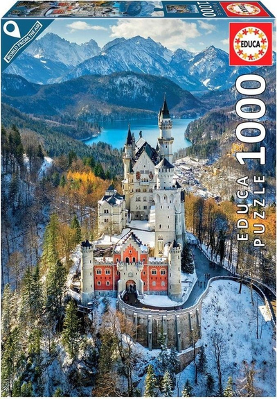 Puzzle Educa Borras Neuschwanstein Castle, 1000 copa, 68 x 48 cm, shumëngjyrësh