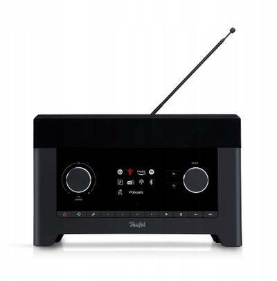 Radio Teufel 3SIXTY, DAB+, internet, FM, Bluetooth, me alarm, e zezë