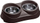 Mbajtëse tasash Ferplast Duo Feed 03, 2 tasa, plastike, gri