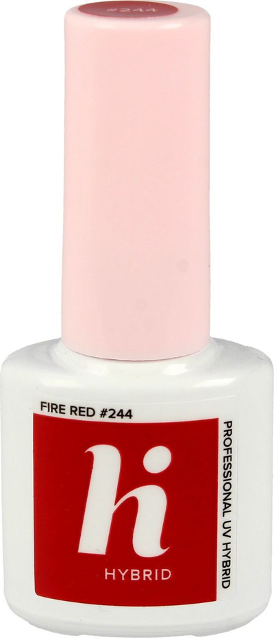 Llak thonjsh hibrid Hi Hybrid Fire Red 244, 5ml, e kuqe