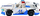 Set ndërtimi CaDA C51006W makinë policie, 430 copa, me telekomandë, bardh e blu