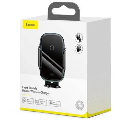 Mbajtës telefoni për veturë Baseus WXHW03-01, karikim wireless 15W, automatik, i zi