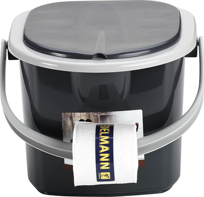 Kофа туристички тоалет BranQ, 15.5L, пластична, темно сива