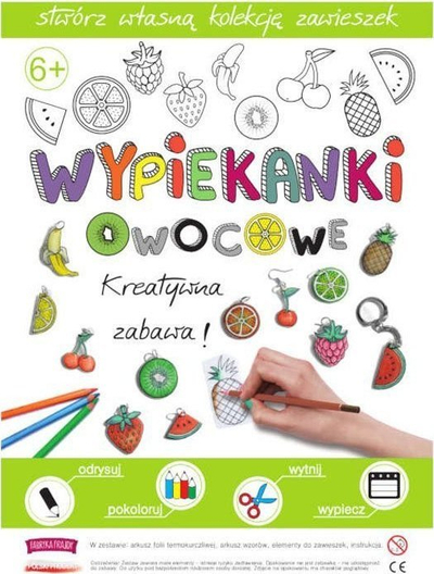 Set krijues Fun Factory Fruit Baking Charms, aksesorë për bizhuteri dhe dekor, shumëngjyrësh