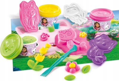 Set kreativ me plastelinë Epee Gabby’s Dollhouse Fairy Garden, me forma dhe vegla, shumëngjyrësh