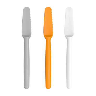Set thika Fiskars, 3 copë, bardhë/hirtë/portokalli