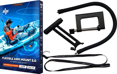 Флексибилна рака за монтирање Deeper Flexible Arm 2.0, 79cm, за чамец, црна