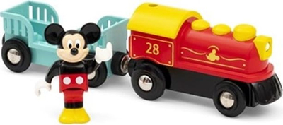 Tren lodër me bateri BRIO Mickey Mouse, për kalamaj, shumëngjyrësh
