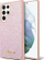 Mbrojtëse telefoni Guess Glitter Script për Samsung Galaxy S24 Ultra, TPU PC, rozë me shkëlqim