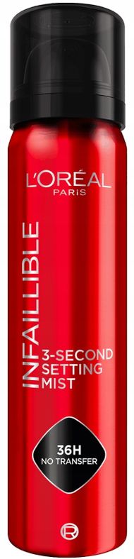 Sprej fiksues make-up L'Oréal Paris Infallible 3-Second, 150ml, qëndrueshmëri 36h, i kuq